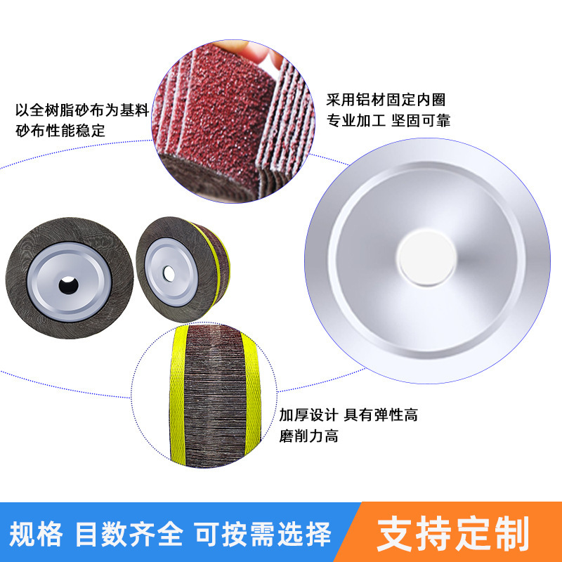 厂家直销千页轮 150 200规格齐全砂布耐磨不掉页卡盘叶轮千叶轮|undefined