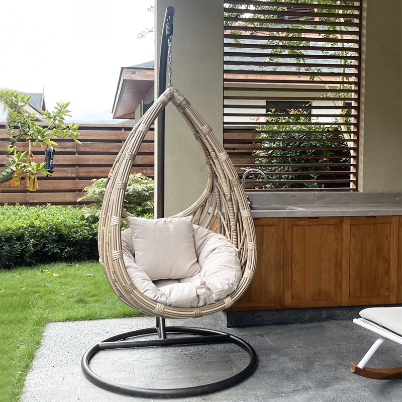 Silla Colgante o Cuna de Ratán para Exteriores - Para Jardín, Hotel o Balcón, Estilo Nórdico