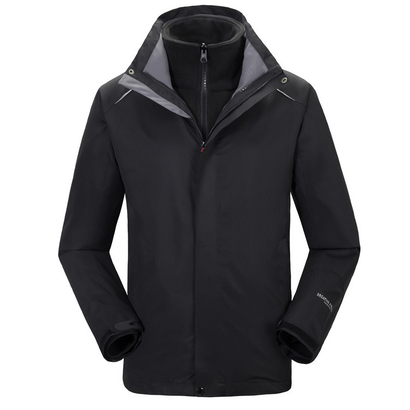 Hombres y mujeres al aire libre trajes de asalto 3 - en - 1 relleno de terciopelo trajes de montaña a prueba de viento impermeable grupo de compra