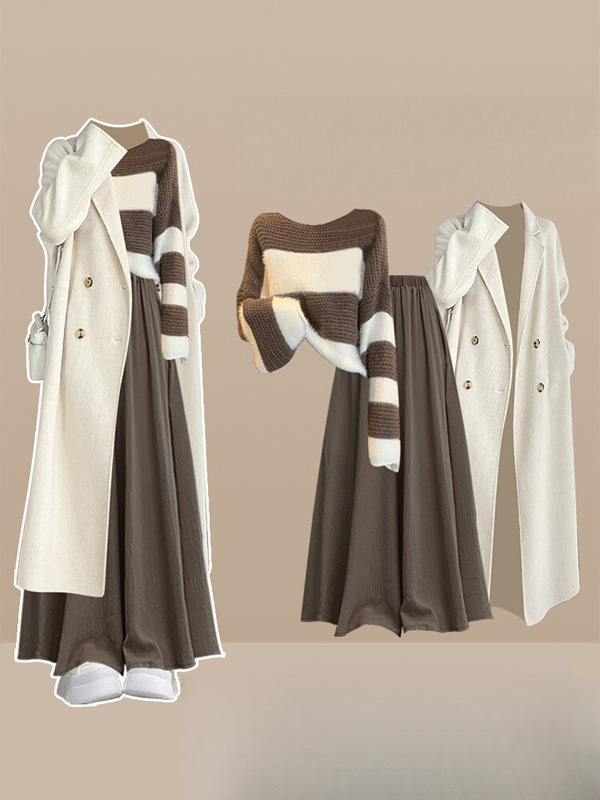 Early Autumn Korean Style Skirts with Coats 2025 New Dresses Autumn and Winter Clothes with a Complete Set of High-End Sense