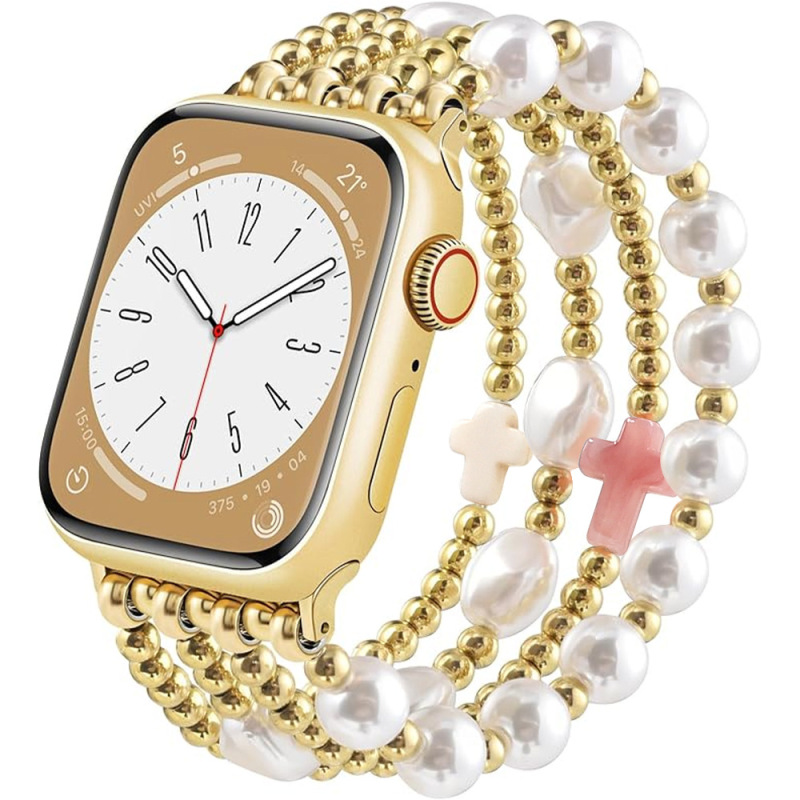 Suitable for Apple Watch Iwatch45678/Se Generation Watches, New Bracelet, Beaded Glass Pendant Wristband Suitable for Apple Watch Iwatch45678/Se Generation Watches, New Bracelet, Beaded Glass Pendant Wristband