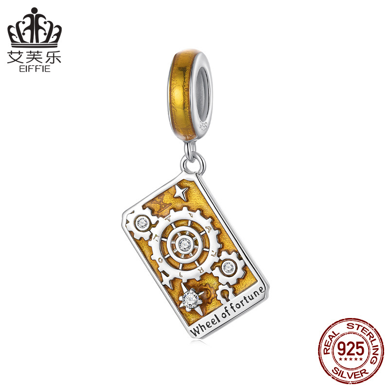 Aifle 人気の神秘的なタロットペンダント diy ブレスレットビーズ s925 スターリングシルバールースビーズジュエリーアクセサリー卸売