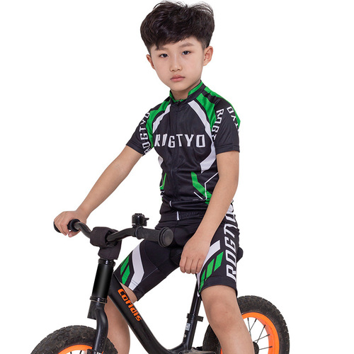 Children's outdoor cycling clothing short-sleeved suit balance car summer sports skating roller skating bicycle clothing performance clothing