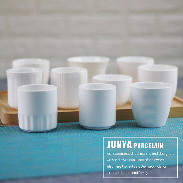 Pure White Ceramic Small Cup Small Cup Morning Tea Cup Hotel Restaurant Restaurant Hotel Set Table Cup Tea House Tea Cup