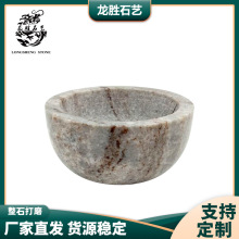 源头工厂大理石制作欧美简约风白色小碟小碗尺寸制订文字logo