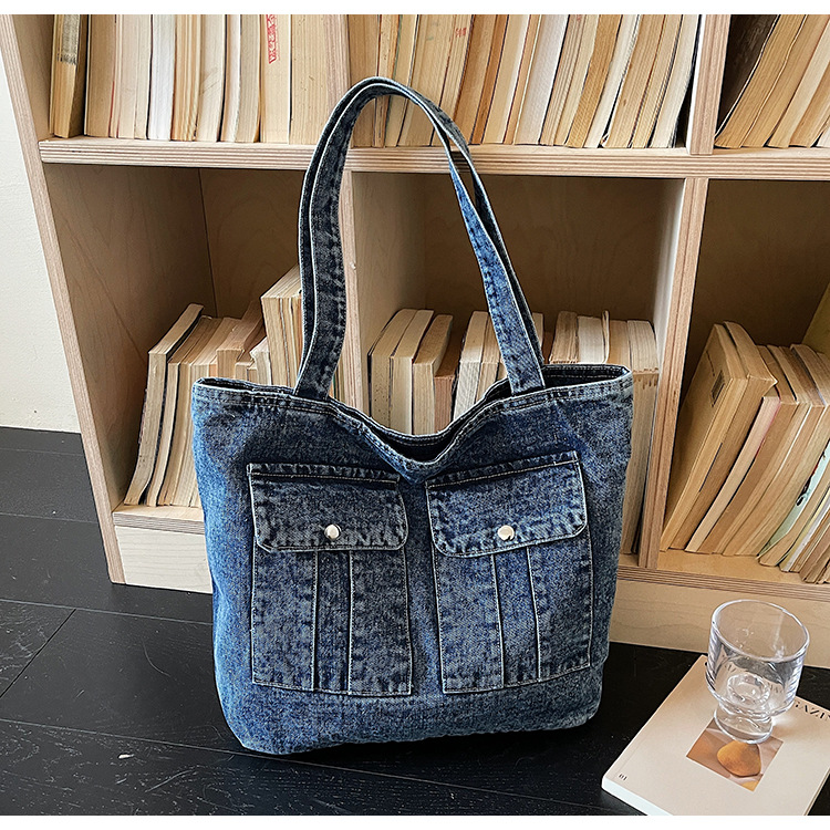 新款牛仔包单肩包时尚轻便手提斜挎包复古休闲风通勤女包
