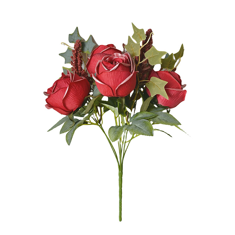 7 pinzas de rosas frutas manejar paquete de simulación de rosas retro manejar paquete de nuevos productos transfronterizos de bodas de mano decoración de props de fotografía