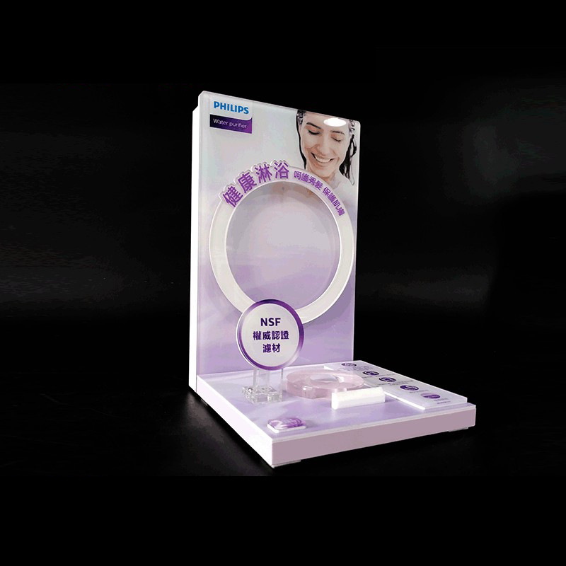 亚克力展示架化妆品电子产品发光酒水花洒展示架锁展示盒烟柜