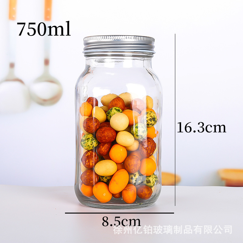 덮개가있는 750ml 사각형 (48 상자); 투명