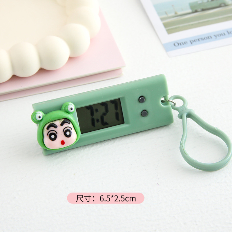 新款可爱卡通迷你电子表便携电子小挂表学生考试上课日期时间秒表|undefined