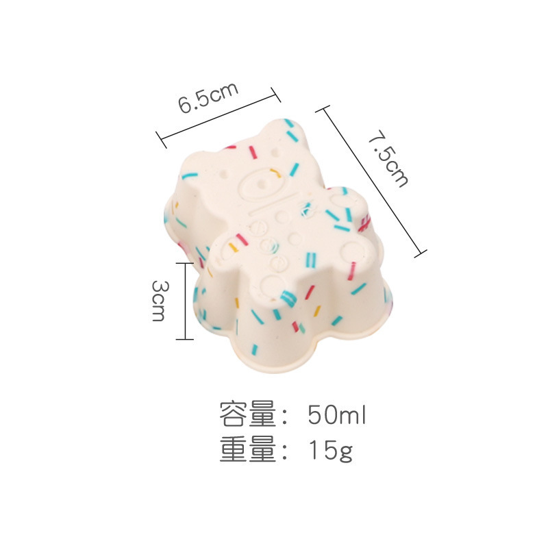 蒸し米餅焼きケーキカップ厚手の卵カップ熊ハート形シリカゲルマフィン風金型|undefined