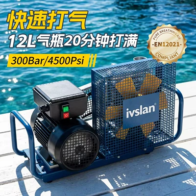 Ivslan High-Pressure Breathing Air Compressor 30Mpa Diving Fire Extinguishing Gas Cylinder Inflator Pump En12021 Standard