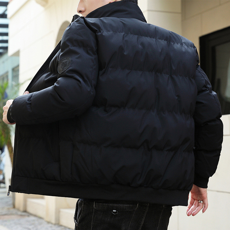 Algodón para hombres otoño y invierno para niños ropa de algodón plumón ropa de hombre casual suelta chaqueta de algodón para hombres cuello de abrigo de pan