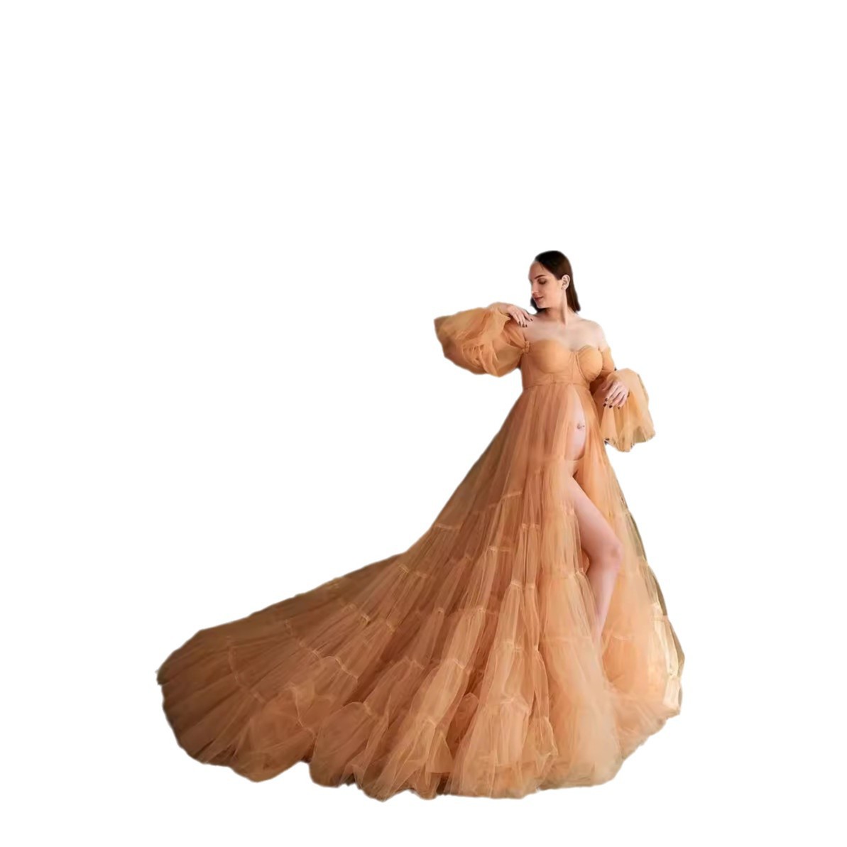 (Cross-border trading), charming tube top, shiffon dress for pregnant 5