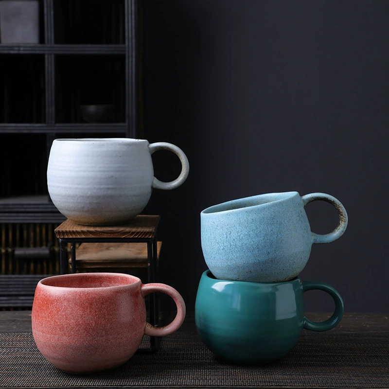 Alien ceramic cup high -value coffee cup retro Mark cup cross -border supply irregular cup rough pottery cup