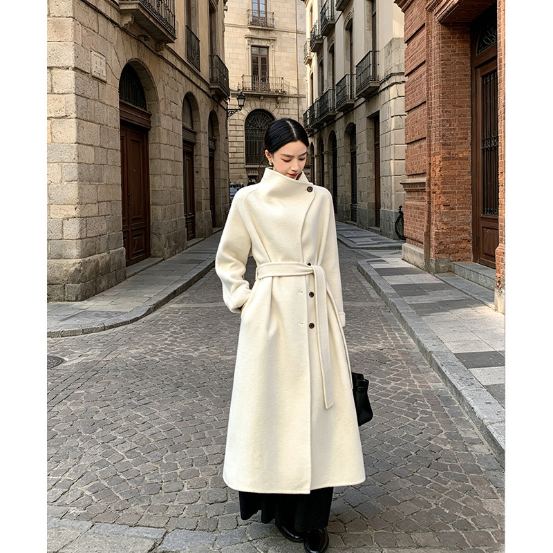 Rongma "Soft Mist Condenses Light" 2026 Autumn/Winter New Woolen Coat, Elegant Stand-up Collar, Double-sided Slim Fit Wool Jacket Rongma "Soft Mist Condenses Light" 2026 Autumn/Winter New Woolen Coat, Elegant Stand-up Collar, Double-sided Slim Fit Wool Jacket
