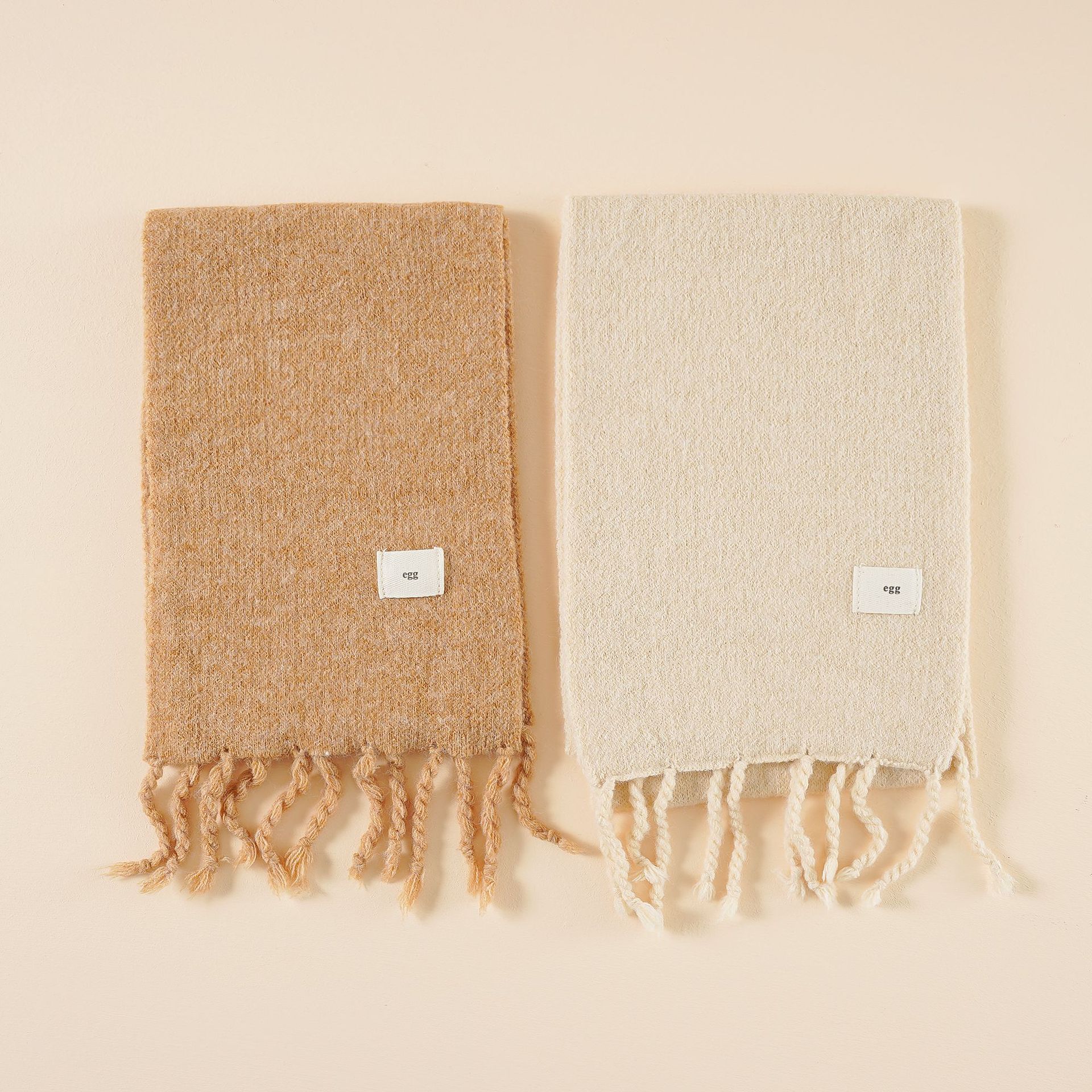 Bufanda de Cachemira para niños Etiqueta de tela de otoño e invierno Estilo coreano de moda todo fósforo de punto cálido bebé protección del cuello del bebé bufanda pequeña