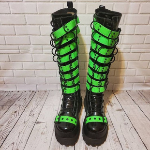 Platform Shoes Lolita Punk Diablo Cosplay Lolita Shoes Boots with Buckle