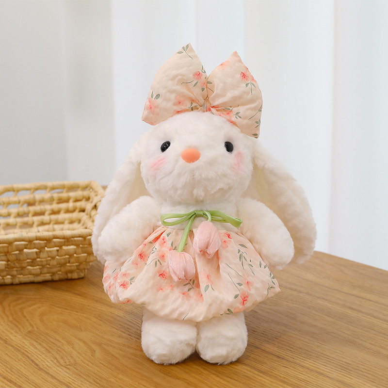 チューリップの花ガーゼスカートウサギぬいぐるみ女の子の誕生日プレゼント出窓装飾品人形マシン引き換え卸売|undefined