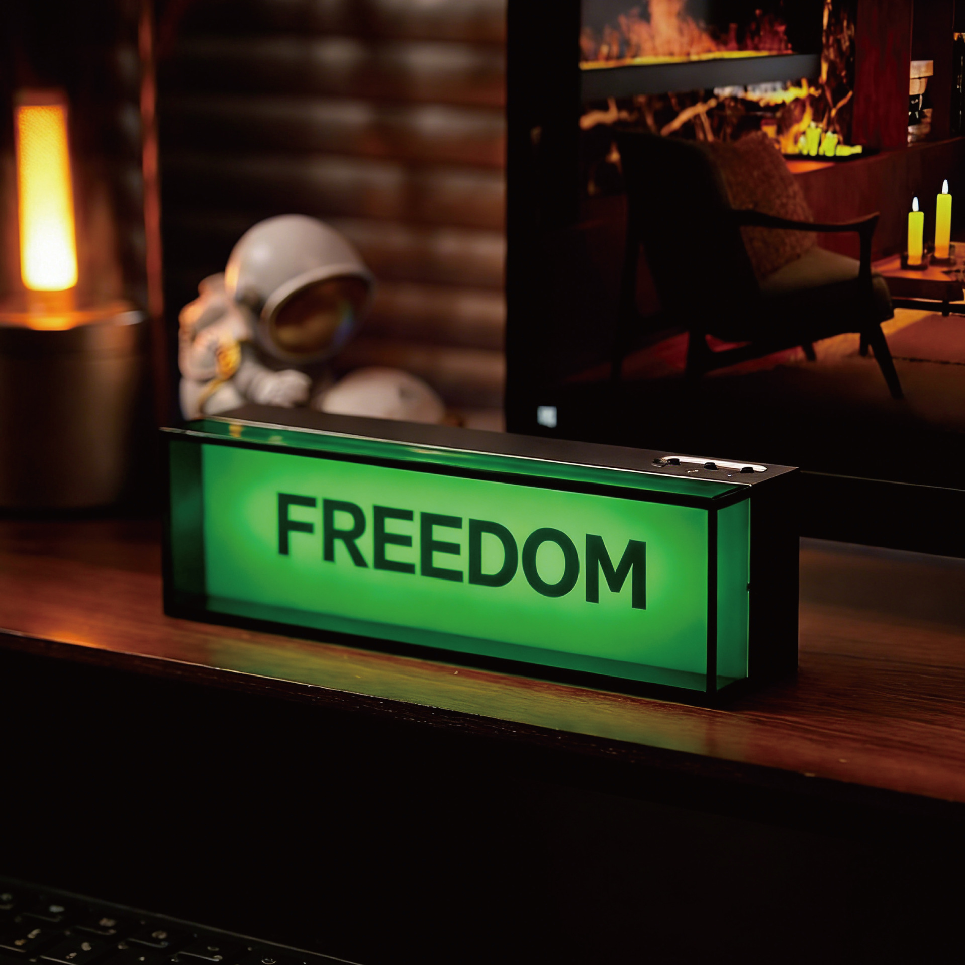 Elementos esenciales para el escritorio transfronterizo: decoración para sala de juegos, luz ambiental de escritorio de aleación de aluminio, luz eléctrica, mini caja de luz creativa para publicidad image 22
