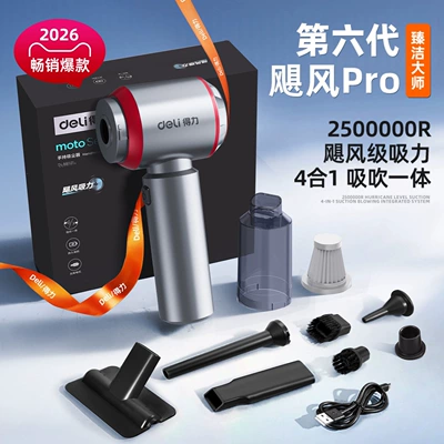 Deli Car Vacuum Cleaner Handheld Small Wireless 2026 New Model for Home and Car Dual Use with Super Strong Suction (Tozsoranlar) - wireless-hurricane-pro-6th-generation-flagship-all-in-one-suction-and-blowing