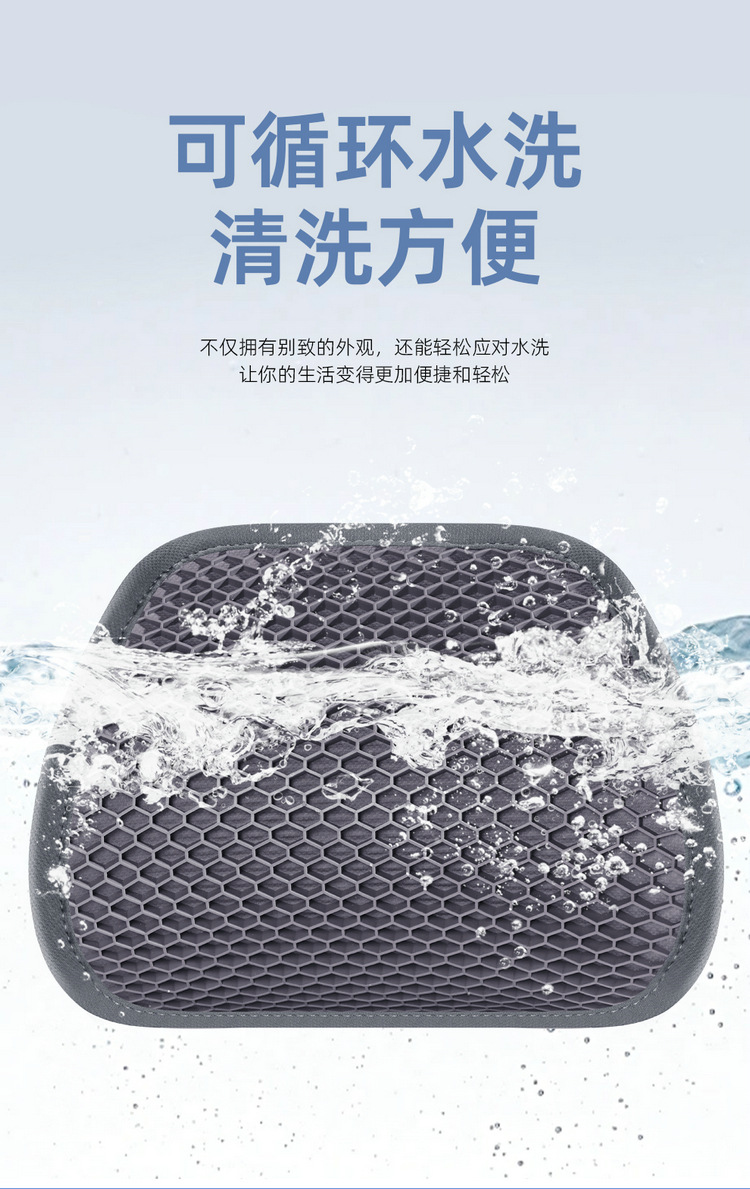 Car Lumbar Support Summer Honeycomb Gel Ice Silk Waist Cushion Pillow for Driving in Summer, Breathable Seat Backrest
