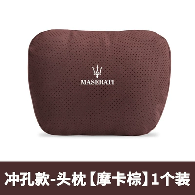 Lumbar Levante Grega Car – Headrest - maserati-punched-model-headrest-mocha-brown-1-pack-standard