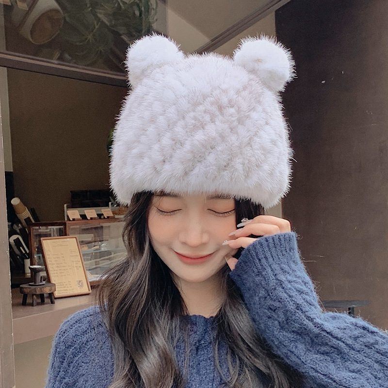 모피 모자 여성 겨울 밍크 모피 밍크 모피 밍크 모피 모자 모피 모자 모피 원피스 모자 귀여운