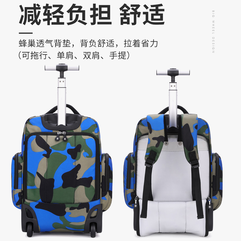 Mochila de una sola pieza de la carretilla de la entrega para los estudiantes de la escuela primaria y secundaria que suben las escaleras Muchachas de los muchachos de la capacidad grande 8-16 años los estudiantes de la escuela secundaria