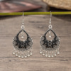 Accessory, small bell with tassels, retro silver earrings, new collection, India, wholesale, boho style