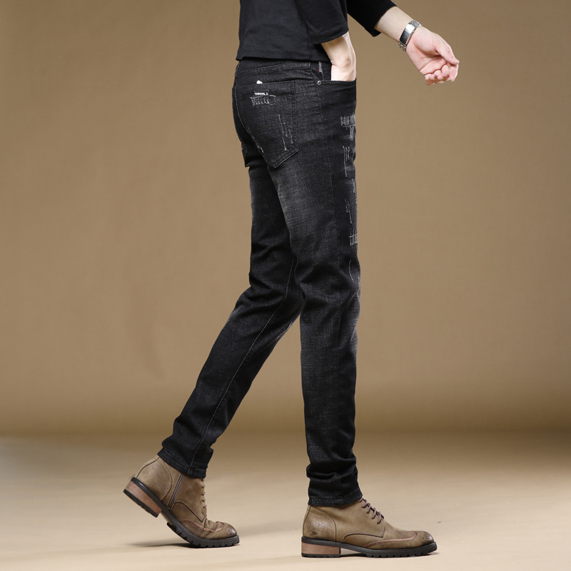 2025 New Mainly Recommended Jeans Spring Summer Slim Fit Skinny Stretch Straight Long Pants Men's Trendy Brand_mkmklike.com