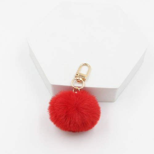 4cm毛球钥匙扣挂件毛绒创意包包手机壳挂饰耳机盒配饰