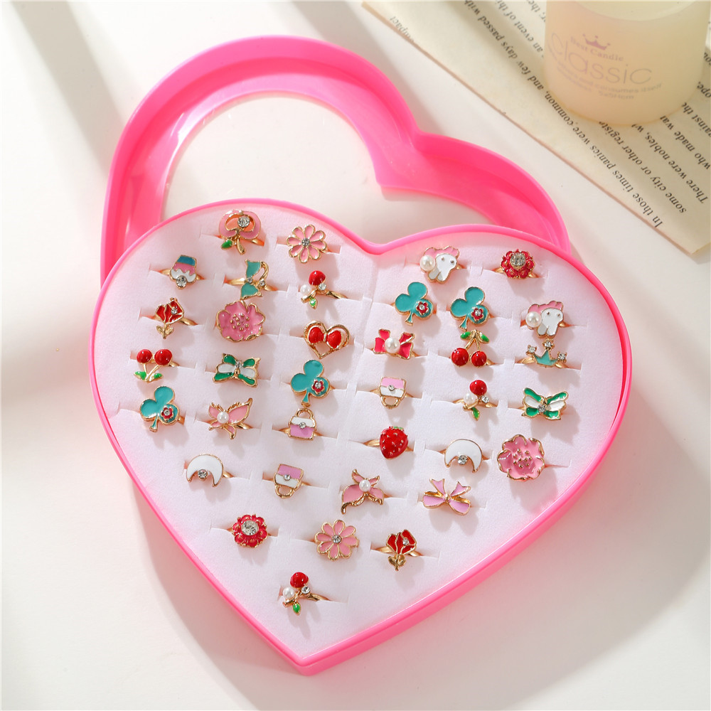 Alloy Cartoon Animal Ring Children's Jewelry Mixed Models 36 Ring Wholesale display picture 4