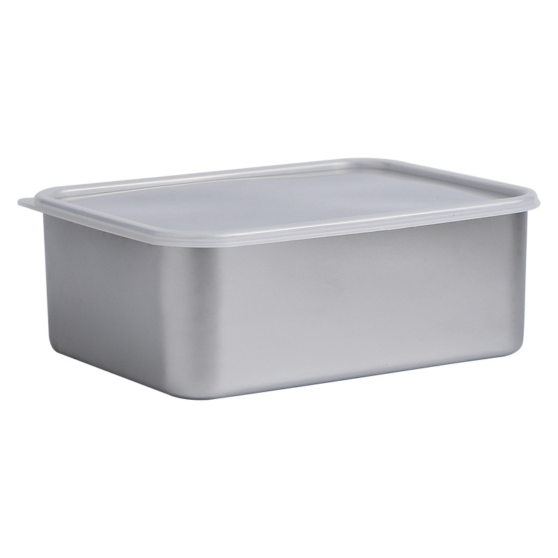 304 Stainless Steel Fresh Box Food Grade Sealing Box Refrigerator Food Flowers Fresh and Frozen Large Capacity Storage Box 5