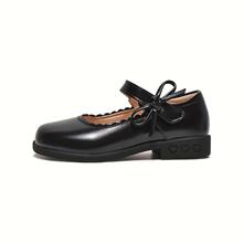 K 11298 Black Girls Performance Leather Shoes Ůͯ��ɫ�ݳ�Ь