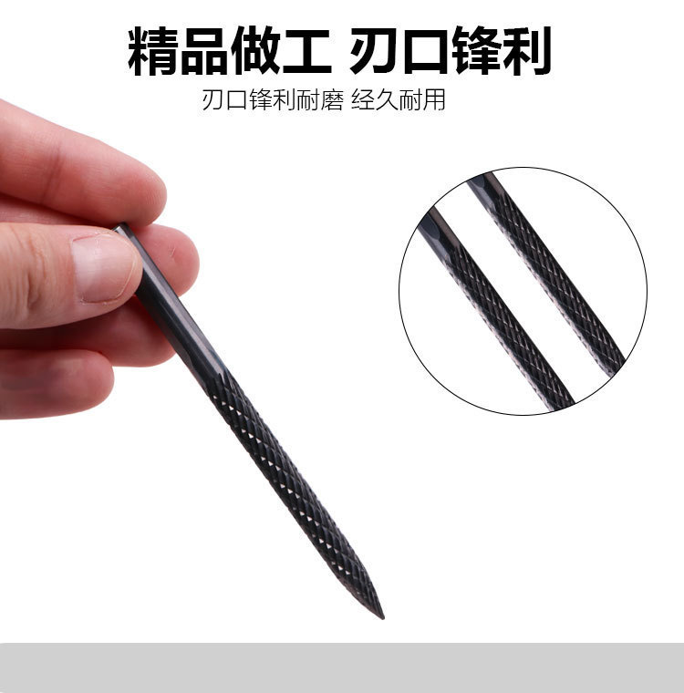 Mushroom nail tire repair carbonized steel drill bit 3/4.5/6mm pneumatic grinder tire repair tool grinding drill bit