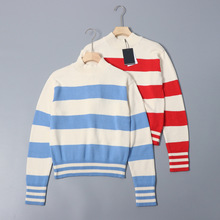 没汤系  2024原单女士条纹针织衫