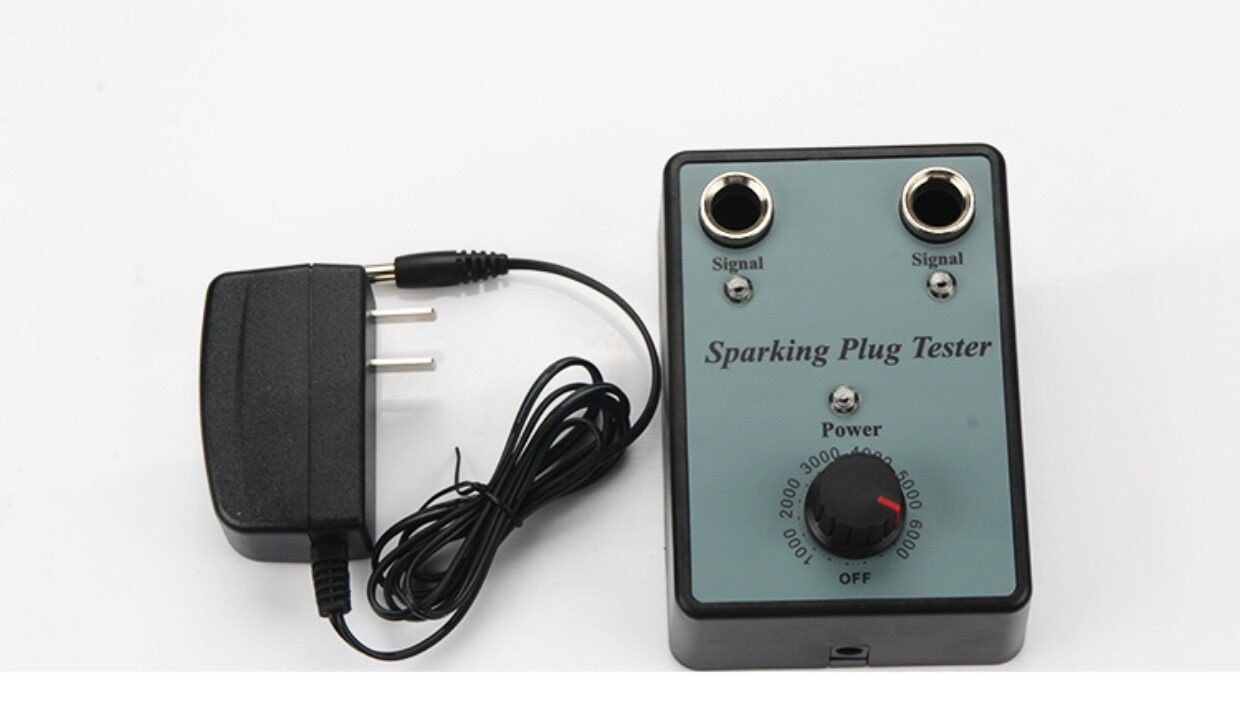 Spark Plug Tester Adjustable Dual-Port/Spark Plug Test Bench High-Voltage Diagnostic Circuit Detection Ignition Tester