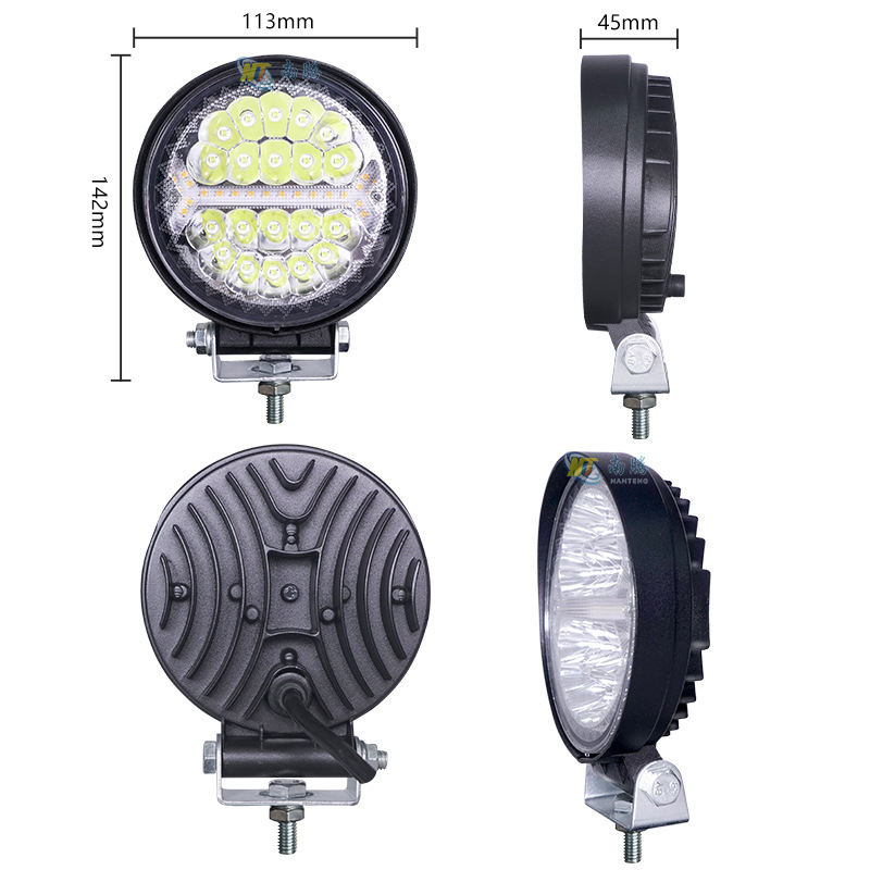 Fábrica directa de gran campo de visión LED redondo luz de trabajo superbrillante camión faro faro de carretilla elevadora
