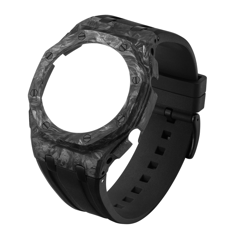 Suitable for Casio Ga2100 Carbon Fiber Modified Case, Farmhouse Oak Modified Strap, Luminous Carbon Fiber Watch