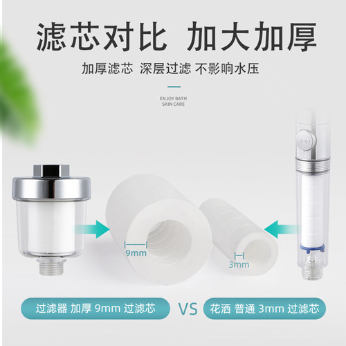 Household pre-shower filter PP cotton filter tap water purifier plastic shower faucet