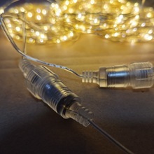 插电款公母接头铜线灯串满天星灯串公母插灯串装饰节日圣诞灯