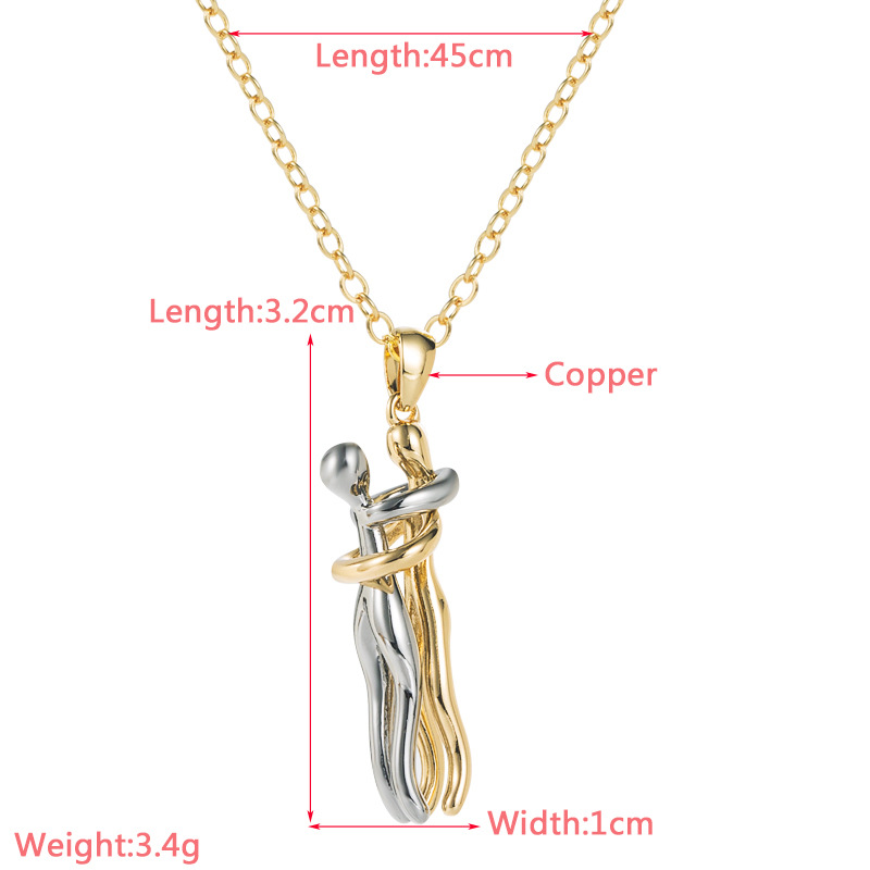 Fashion Human Copper Pendant Necklace Copper Necklaces display picture 1