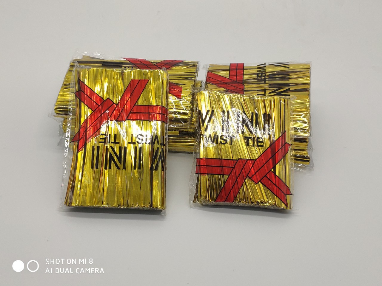 8cm10cm750 pieces of gold wire bread candy rose pole tie wire tie tie ice cream rope tie knot rope