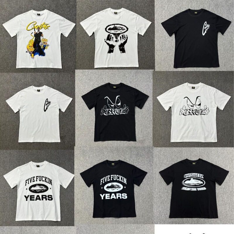 European and American Trendy Brand Corteiz Cruise Ship Letter Print Short-Sleeved Loose Oversize Casual T-Shirt for Men and Women