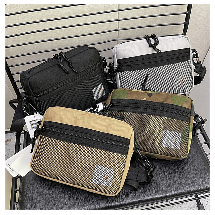 Workwear Style Trendyy Shoulder Bag Personalized Trendy Brand Men's and Women's Small Shoulder Bag Canvas Wear-resistant Work Clothing Casual Shoulder Small Square Bag Workwear Style Trendyy Shoulder Bag Personalized Trendy Brand Men's and Women's Small Shoulder Bag Canvas Wear-resistant Work Clothing Casual Shoulder Small Square Bag