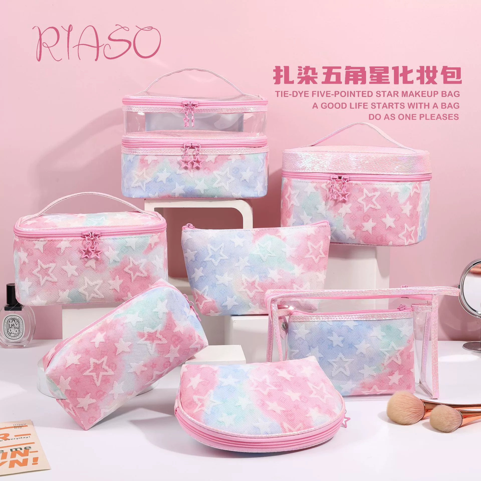 (Cross-border trading), capacious cosmetic bag, shoulder bag, organizer bag, gradient
