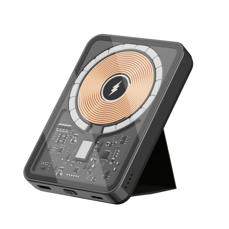 P4-5000 mAh fresco negro (con soporte)