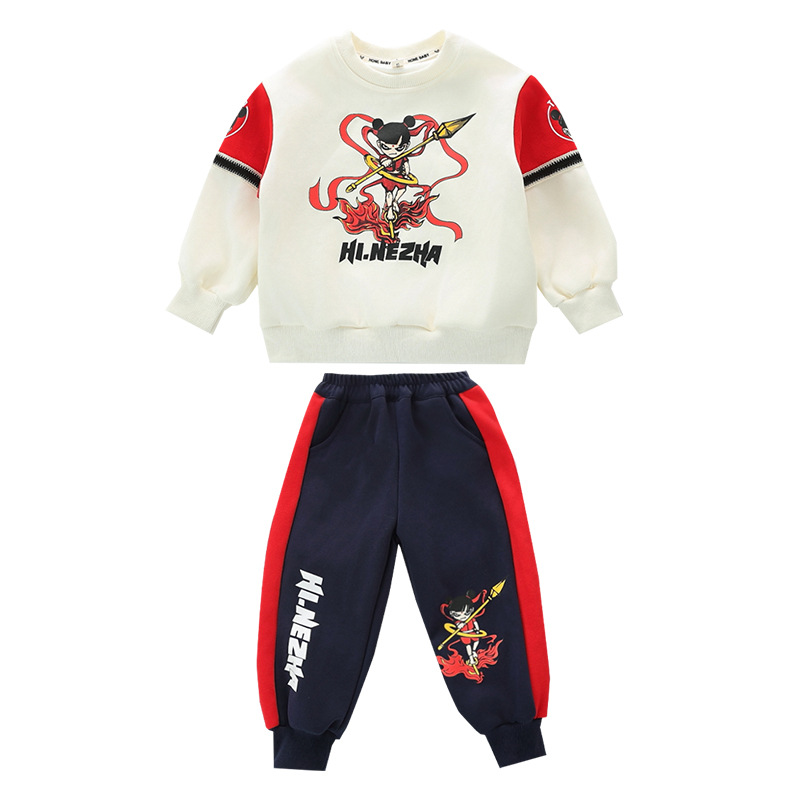 7777 ropa traje de primavera para niños 2025 nuevo chico de celebridades de Internet guapo y de moda casual ropa para niños de moda coreana