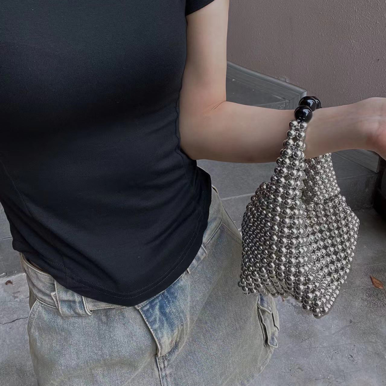 Women's Gender Women's Small PVC Solid Color Basic Classic Style Square Open Square Bag